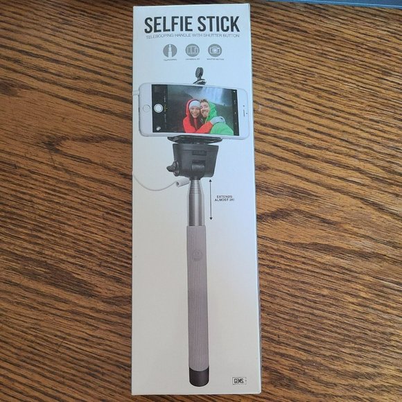 GEMS Other - NIB GEMS Universal Telescoping Selfie Handle Stick With Shutter Button  GRAY